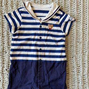 Miki House baby boy sailor romper, size 9-12 mo